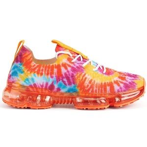 Orange Rainbow Tie Dye Sneakers 🧡